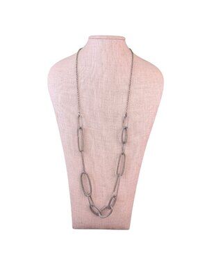 American Eagle Outfitters Womens Silver Tone Mesh Link Chain Necklace